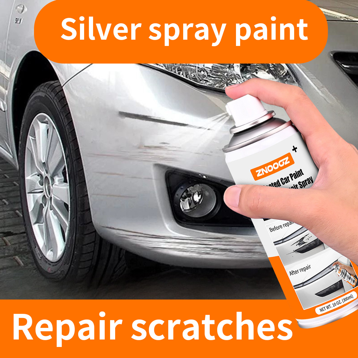 Metallic Spray Paint - Penna per vernice antigraffio per auto