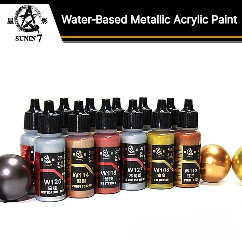 Metallic Spray Paint - SUNIN 7 W101-124 20ml Vernice Acrilica